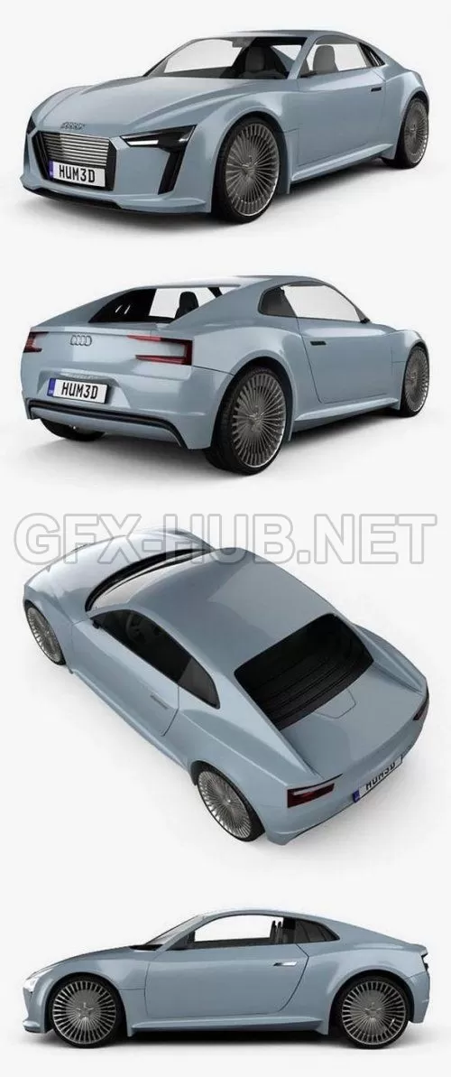 CAR – Audi e-tron 2010 3D Model CAR – Audi e-tron 2010 3D Model