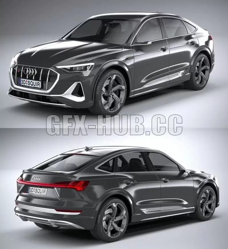 CAR – Audi E-tron S Sportback 2021 3D Model CAR – Audi E-tron S Sportback 2021 3D Model