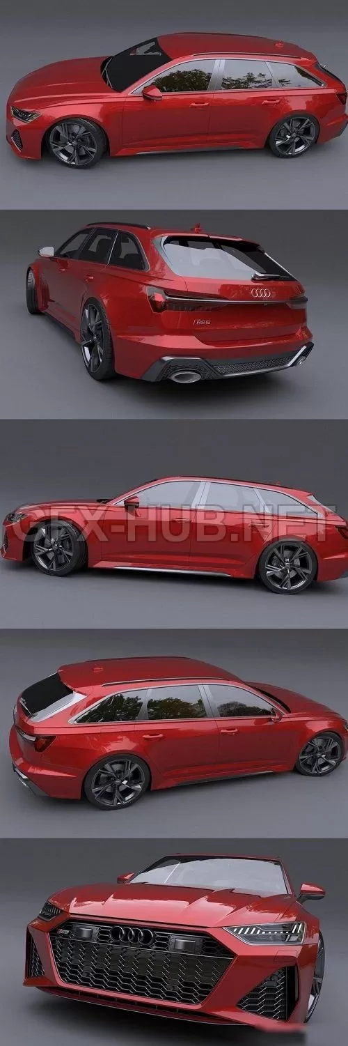 CAR – Audi RS6 Avant 2020 3D Model CAR – Audi RS6 Avant 2020 3D Model
