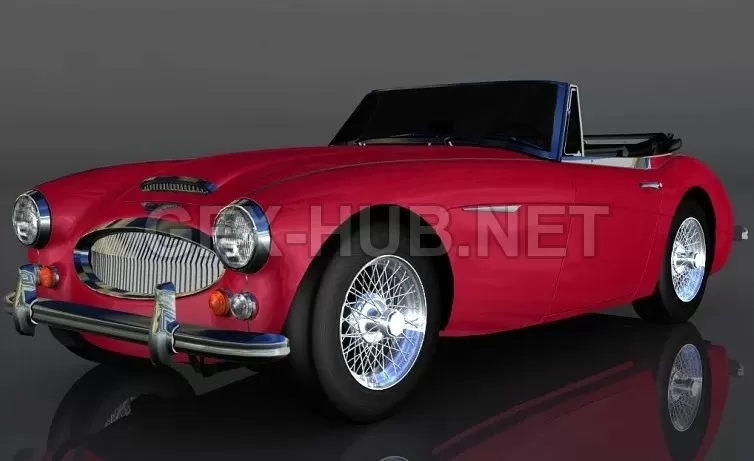 CAR – Austin-Healey 3000 3D Model CAR – Austin-Healey 3000 3D Model