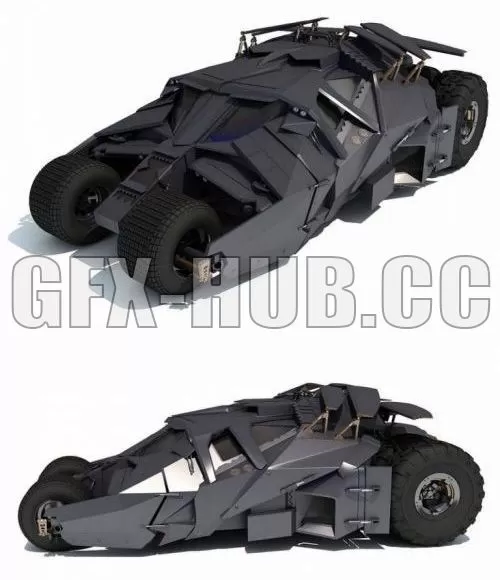 CAR – Batman Tumbler Batmobile 3D Model CAR – Batman Tumbler Batmobile 3D Model