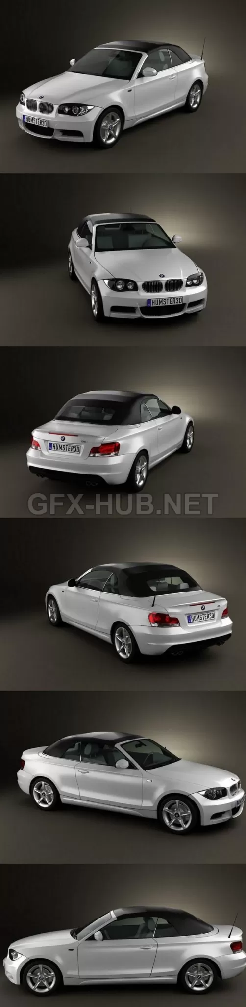CAR – BMW 1 Series convertible 2009 3D Model CAR – BMW 1 Series convertible 2009 3D Model