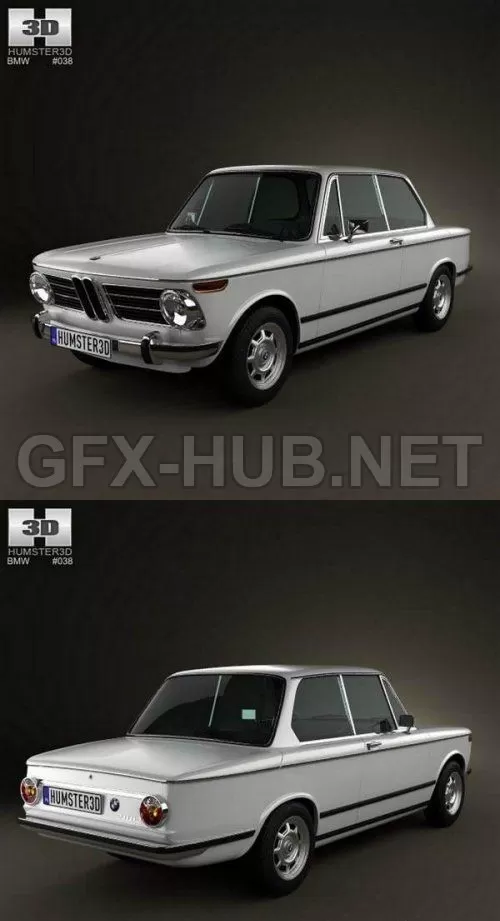 CAR – BMW 2002 1968 3D Model CAR – BMW 2002 1968 3D Model