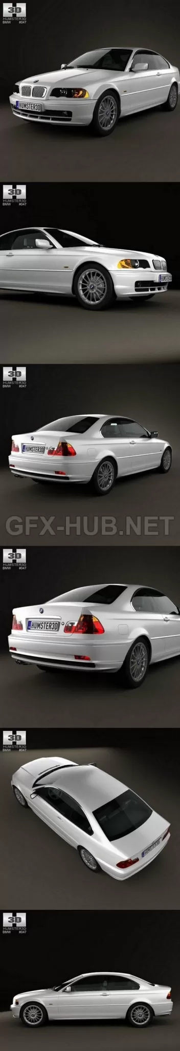 CAR – BMW 3 Series compact 2004 3D Model CAR – BMW 3 Series compact 2004 3D Model