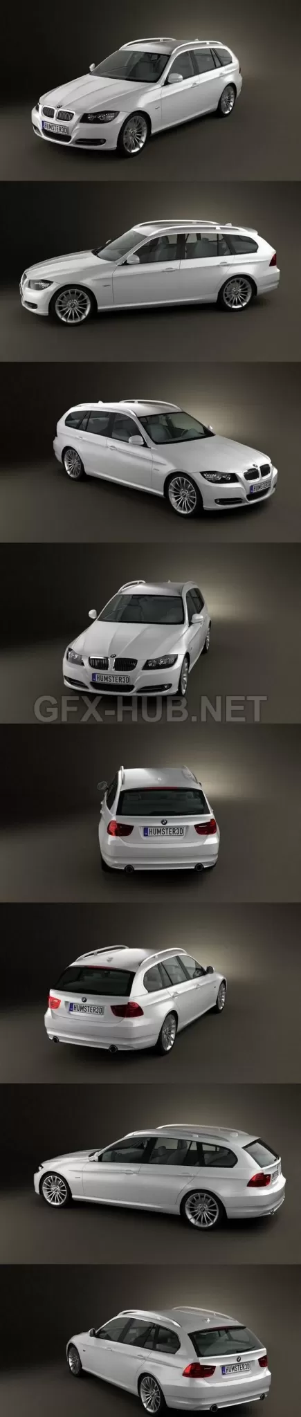 CAR – BMW 3 series Touring 2011 3D Model CAR – BMW 3 series Touring 2011 3D Model