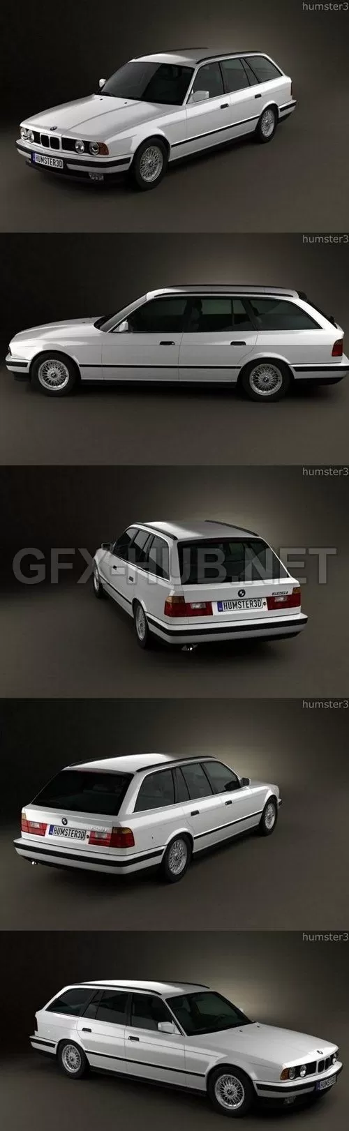 CAR – BMW 5 Series touring 1993 3D Model CAR – BMW 5 Series touring 1993 3D Model