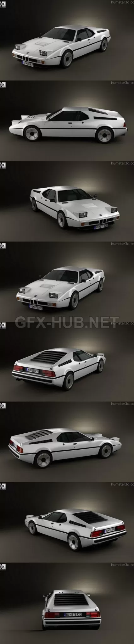 CAR – BMW M1 1978 3D Model CAR – BMW M1 1978 3D Model