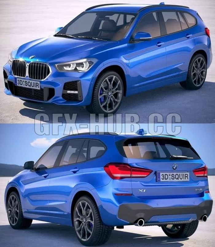 CAR – BMW X1 M-Sport 2020 3D Model CAR – BMW X1 M-Sport 2020 3D Model