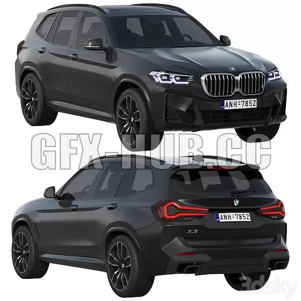 CAR – BMW X3 2022 3D Model CAR – BMW X3 2022 3D Model