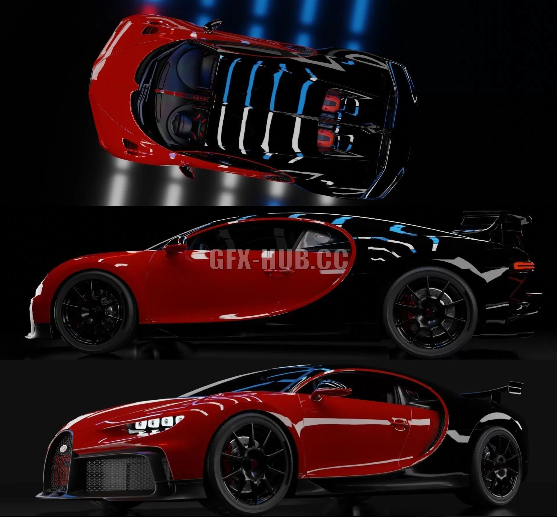CAR – Bugatti supercar 3D Model CAR – Bugatti supercar 3D Model