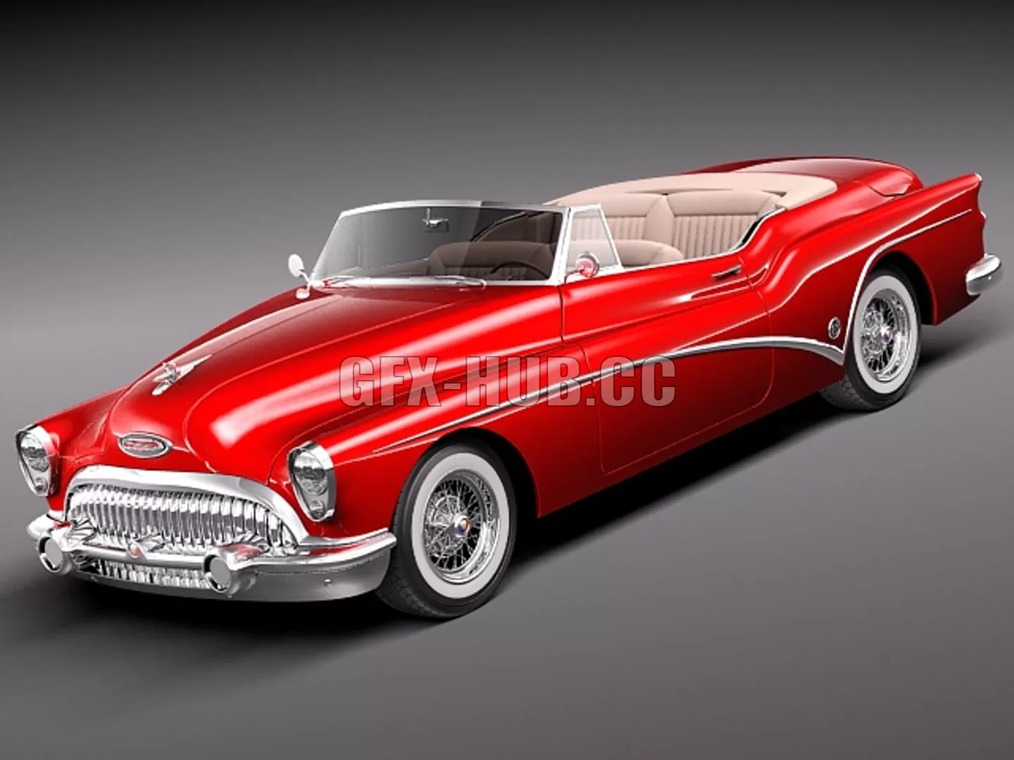CAR – Buick Skylark Convertible 1953 3D Model CAR – Buick Skylark Convertible 1953 3D Model
