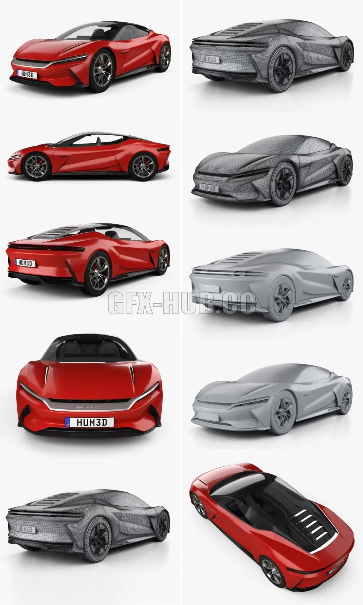 CAR – BYD e-SEED GT 2022 3D Model CAR – BYD e-SEED GT 2022 3D Model