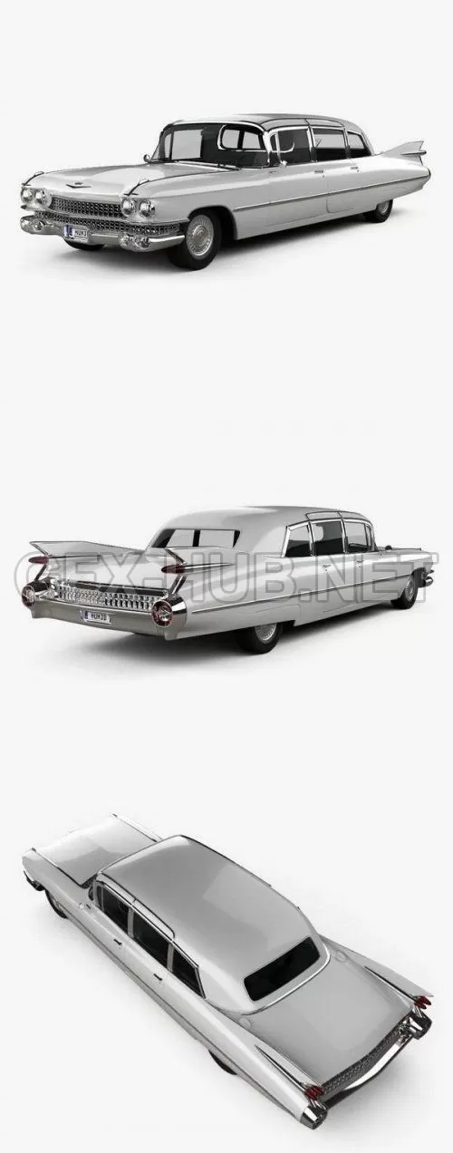 CAR – Cadillac Fleetwood 75 sedan 1959 3D Model CAR – Cadillac Fleetwood 75 sedan 1959 3D Model