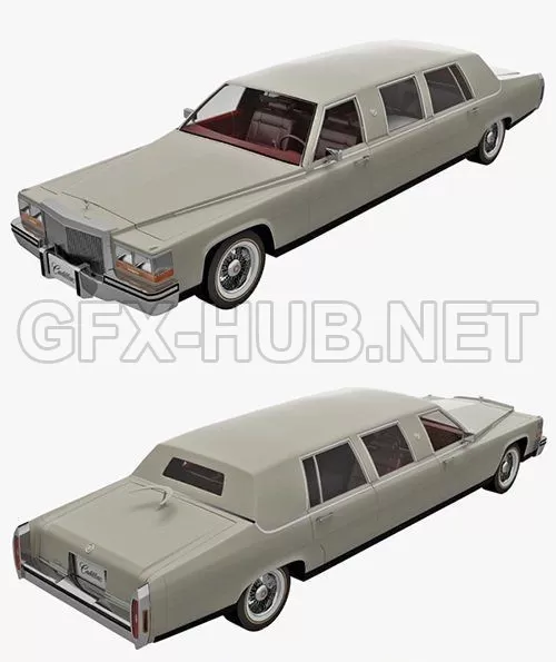CAR – Cadillac Fleetwood Limousine 1986 3D Model CAR – Cadillac Fleetwood Limousine 1986 3D Model