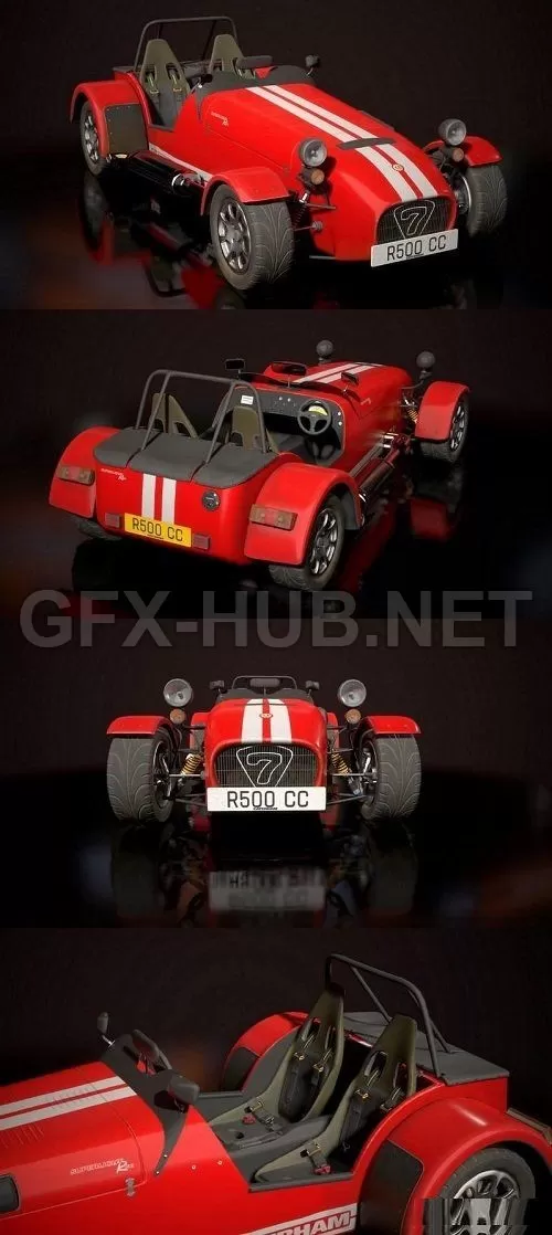 CAR – Caterham R500 Game Ready 3D Model CAR – Caterham R500 Game Ready 3D Model