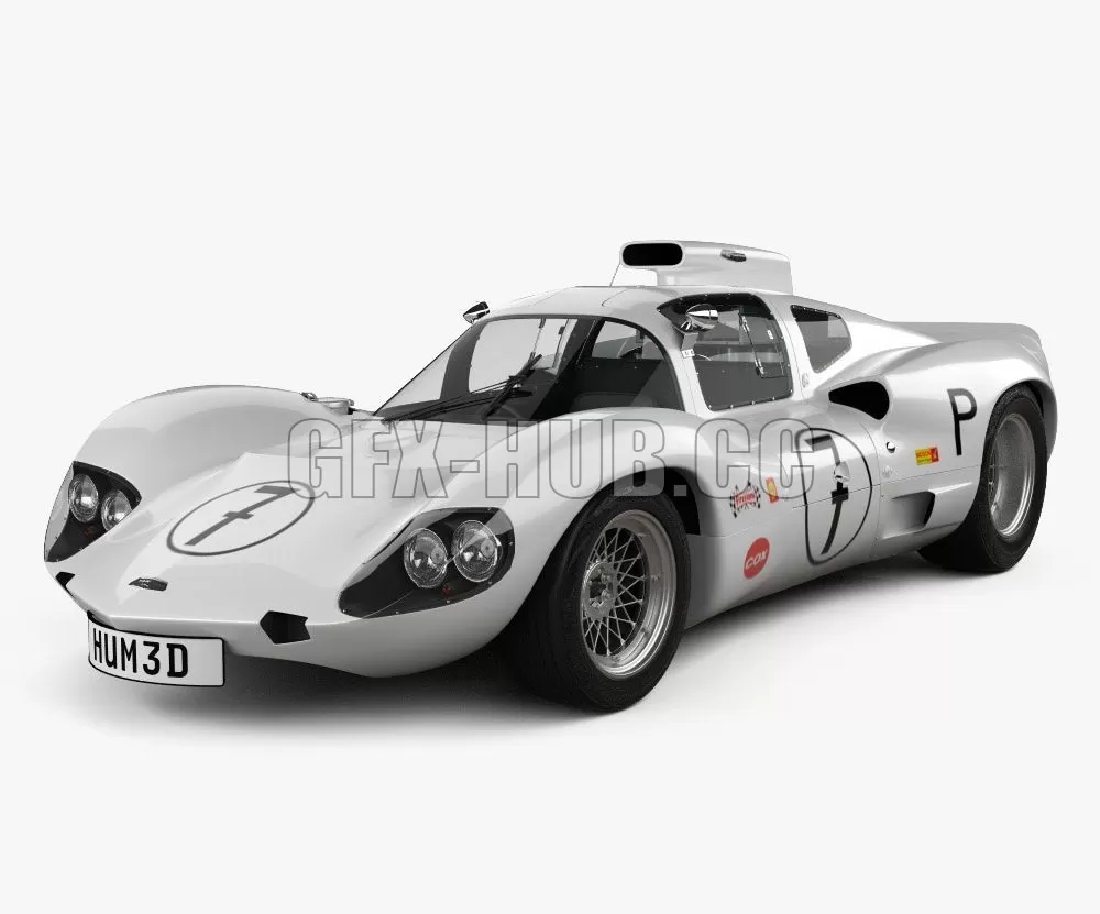 CAR – Chaparral 2D Race Car with HQ interior 1966 3D Model CAR – Chaparral 2D Race Car with HQ interior 1966 3D Model