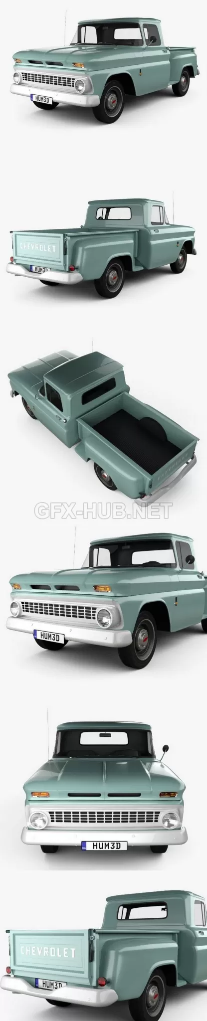 CAR – Chevrolet C10 (K10) 1963 3D Model CAR – Chevrolet C10 (K10) 1963 3D Model
