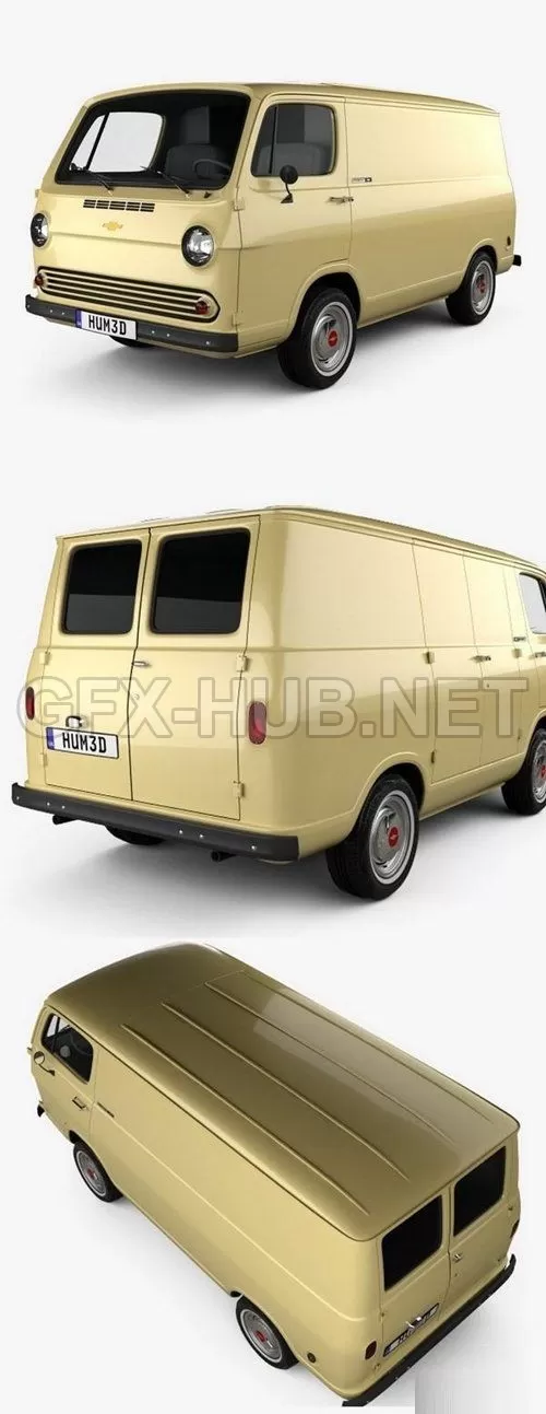 CAR – Chevrolet G10 Chevy Van 1964 3D Model CAR – Chevrolet G10 Chevy Van 1964 3D Model