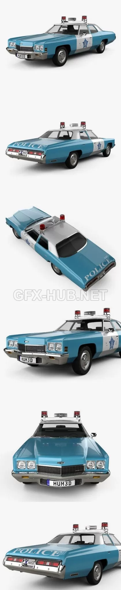 CAR – Chevrolet Impala Police 1972 3D Model CAR – Chevrolet Impala Police 1972 3D Model