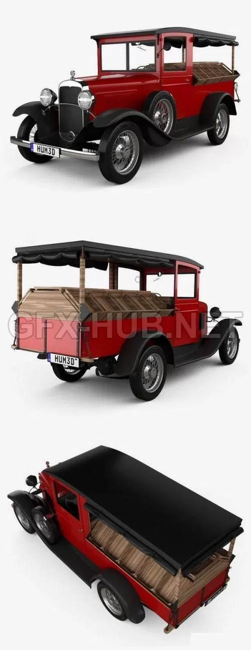 CAR – Chevrolet Independence Canopy Express 1931  3D Model