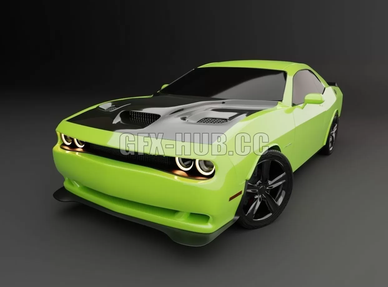 CAR – Dodge challenger hellcat 3D Model