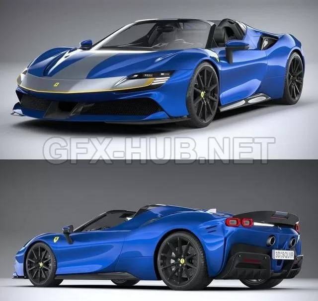 CAR – Ferrari SF90 Spider 2021 3D Model
