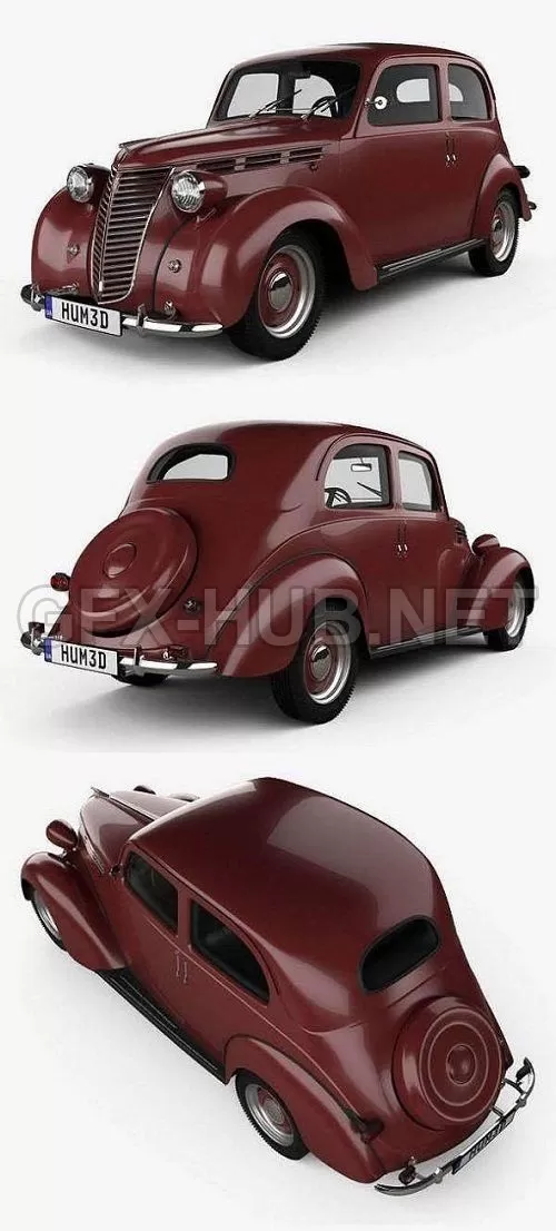 CAR – Fiat 1100 B 1949 3D Model