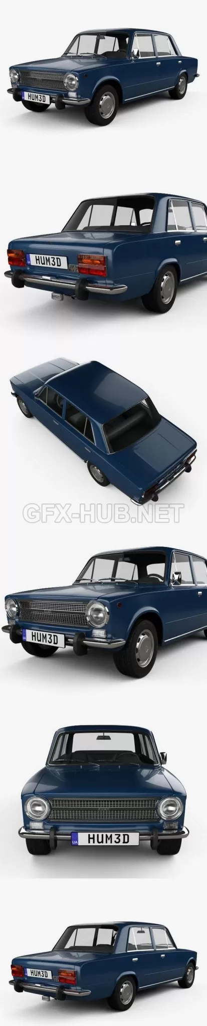 CAR – Fiat 124 1972  3D Model