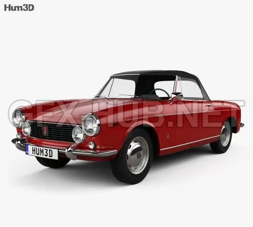 CAR – Fiat 1600 S Cabriolet 1963  3D Model