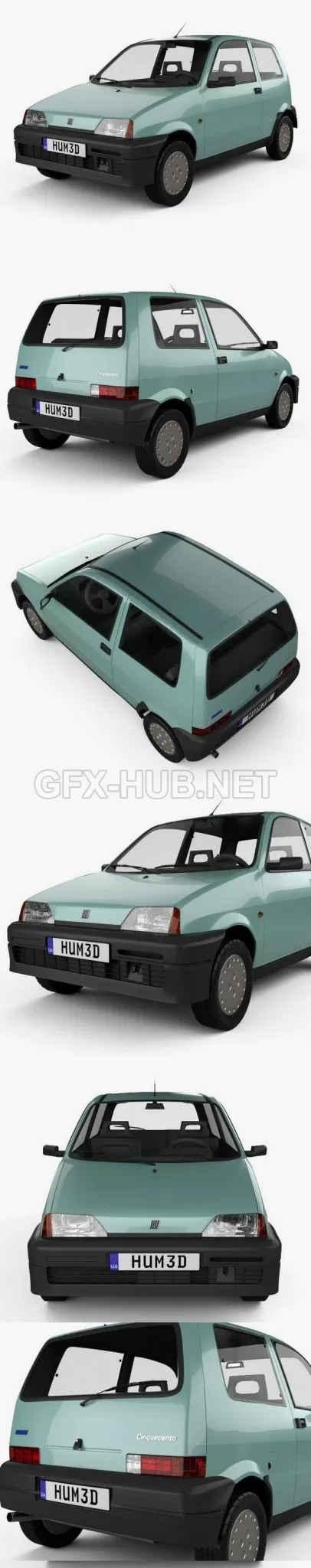 CAR – Fiat Cinquecento 1991  3D Model