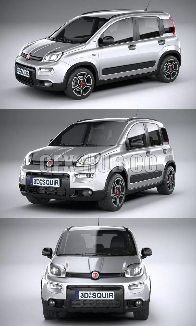 CAR – Fiat Panda CityLife 2021 3D Model