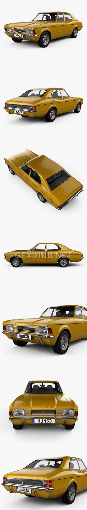 CAR – Ford Cortina TC Mark III sedan 1970 3D Model