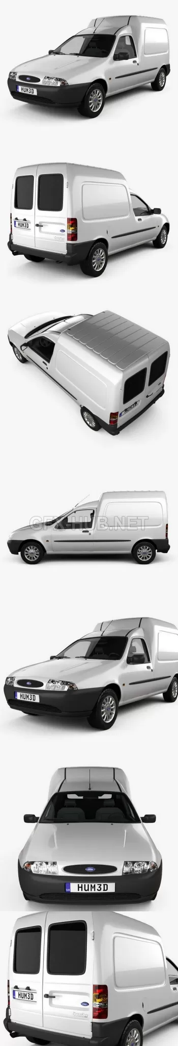 CAR – Ford Courier Van UK 1999  3D Model