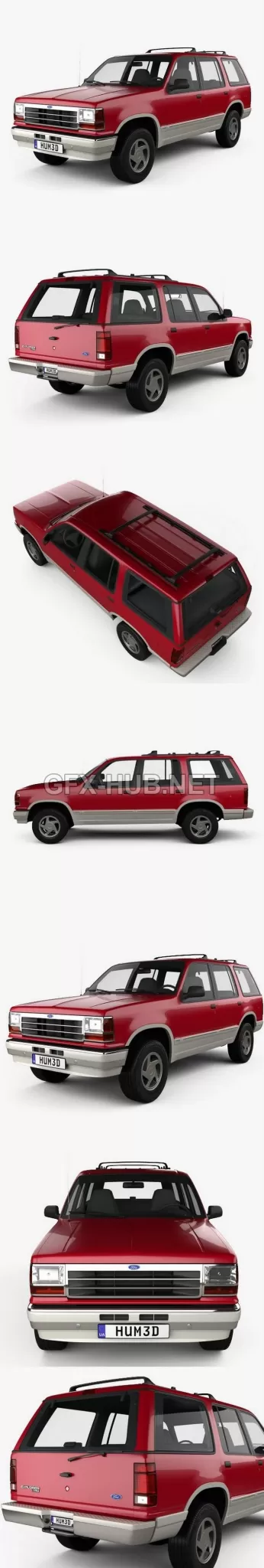 CAR – Ford Explorer 1990  3D Model