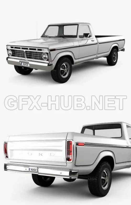 CAR – Ford F-150 1973  3D Model