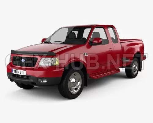 CAR – Ford F-150 Club Cab Flareside XLT 1999  3D Model