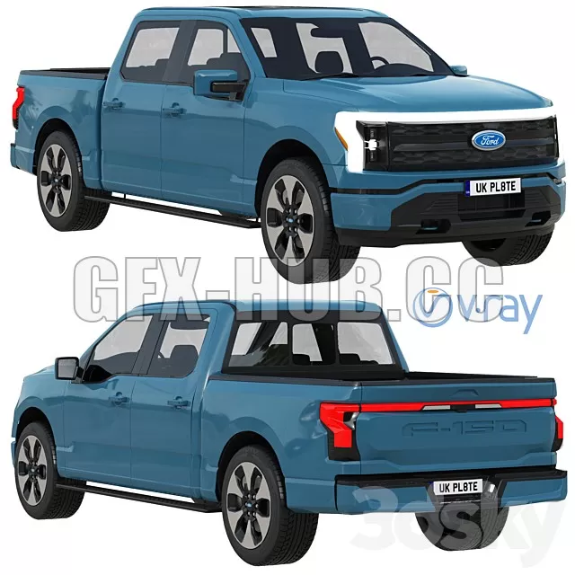 CAR – Ford F-150 Lightning 2022 pickup 3D Model