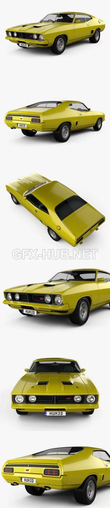 CAR – Ford Falcon GT Coupe 1973  3D Model