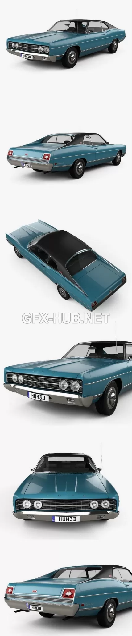 CAR – Ford Galaxie 500 fastback 1969  3D Model