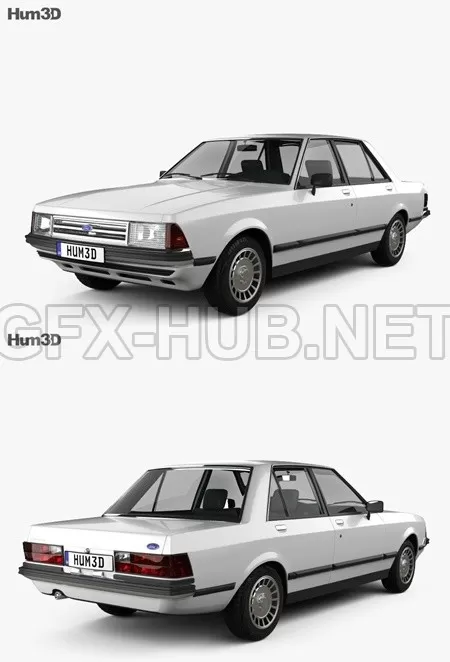 CAR – Ford Granada Sedan 1982 3D Model