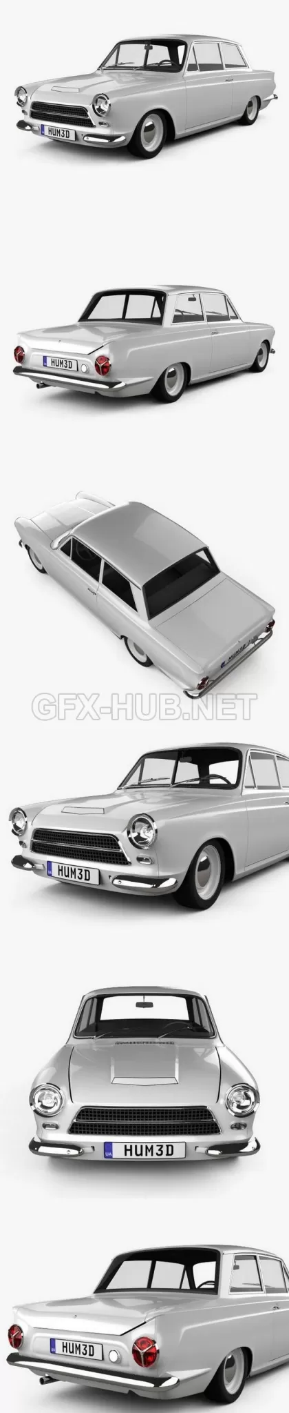 CAR – Ford Lotus Cortina Mk1 1963  3D Model