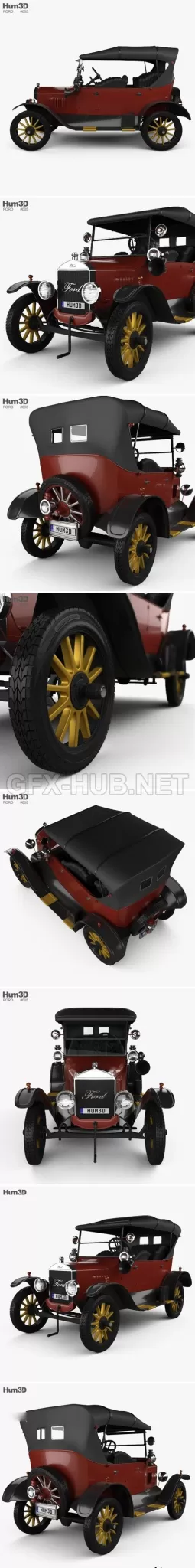 CAR – Ford Model T 4door Tourer 1924  3D Model