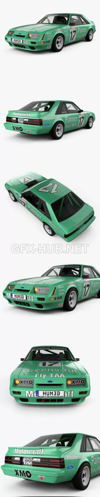 CAR – Ford Mustang GT Group A 1983  3D Model