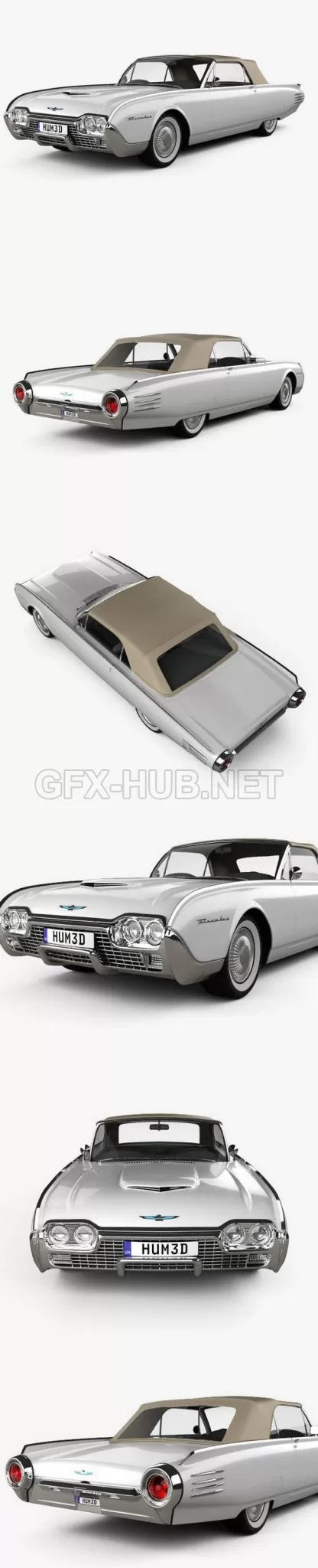 CAR – Ford Thunderbird 1961  3D Model