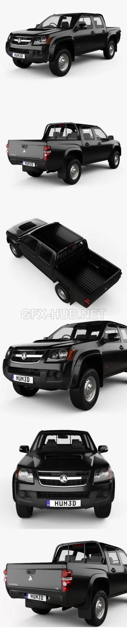 CAR – Holden Colorado LX Crew Cab 2008  3D Model