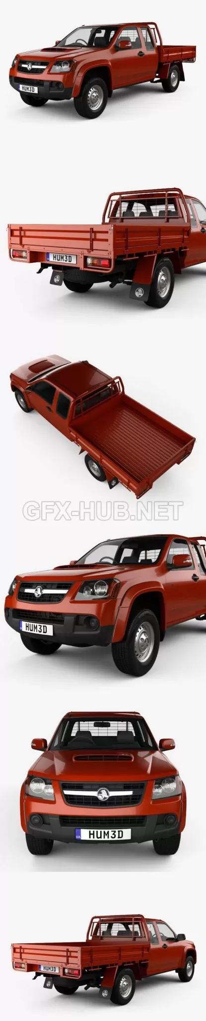 CAR – Holden Colorado LX Space Cab Alloy Tray 2008  3D Model