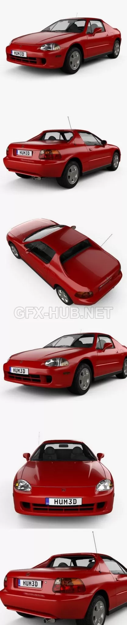 CAR – Honda Civic del Sol 1993  3D Model