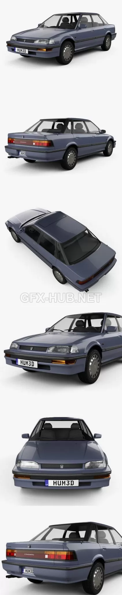 CAR – Honda Concerto (MA) sedan 1988  3D Model