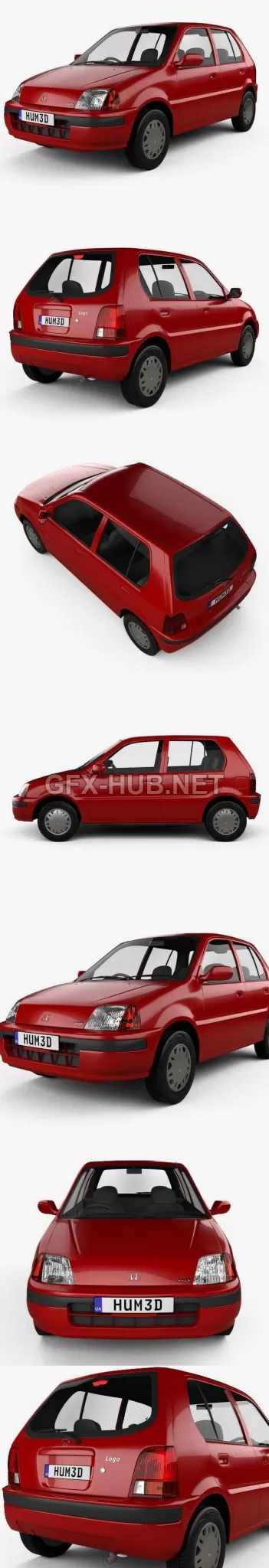 CAR – Honda Logo (GA3) 5-door 1996  3D Model