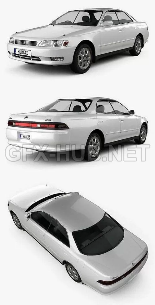 CAR – HUM 3D Toyota Mark II (X90) 1992 3D Model